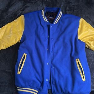 Blue & yellow lettermen jacket
